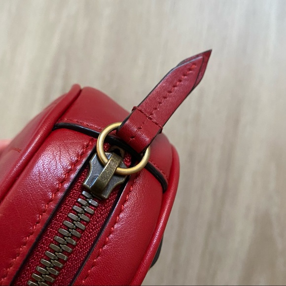 Gucci Red Marmont Belt Bum Bag — Chevron - Picture 13 of 13